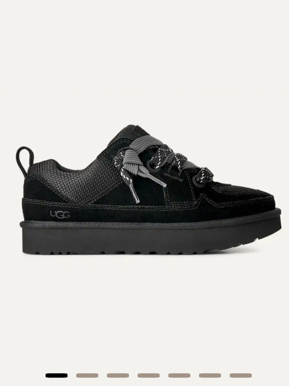 NWT UGG Lo Lowmel Premium Suede Low-Top Sneakers - All Black - Size 9